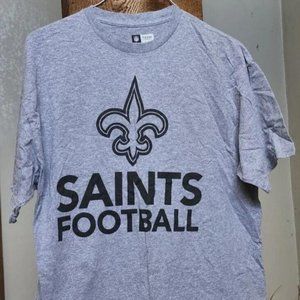 New Orleans Saints Football T-Shirt XL NFL Team Apparel Gray